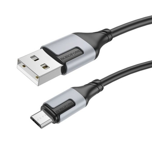 Кабель Borofone BX101 Creator USB - MicroUSB 2.4A/1m (Чорний)