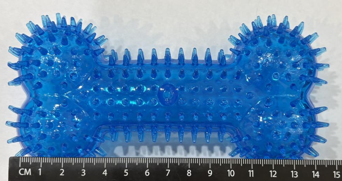 Іграшка кісточка- масаж з пищалкою для собак та цуценят 15 см