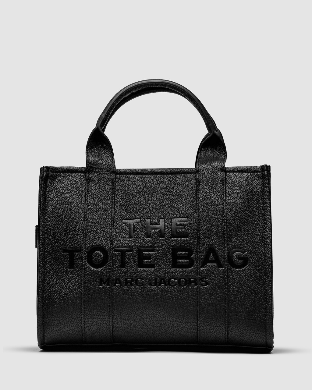 💎 Marc Jacobs The Leather Medium Tote Bag Black, фото 1