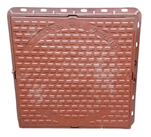 Люк Квадратний 680х680 Теракотовий, до 1.5 тонни