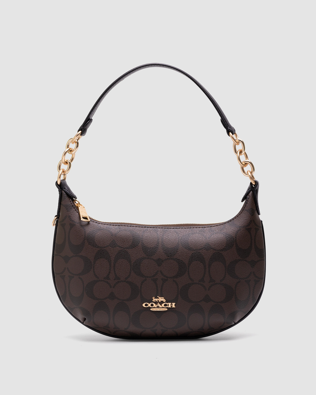 💎 Coach Payton Hobo In Signature Canvas in Brown/Black 28 х 15 х 5 см, фото 1