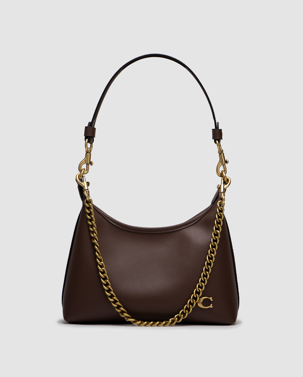 💎 Coach Juliet Shoulder Bag Brown Smooth Leather 25 х 15 х 9 см, фото 1