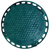 Люк садовий до 1.5 тонни із замком, Зелений (790мм)