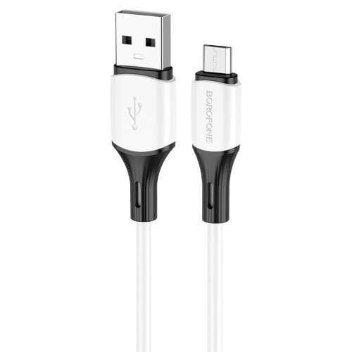 Кабель Borofone BX79 Silicone USB - MicroUSB 2.4A/1m (Білий)