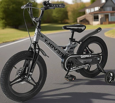 Стильний дитячий велосипед велобайк хлопчикові 16" Міський прогулянковий транспорт для навчання їзді Доп колеса