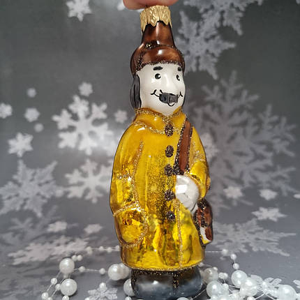 Скляна ялинкова іграшка Поштальйон Печін, фото 2