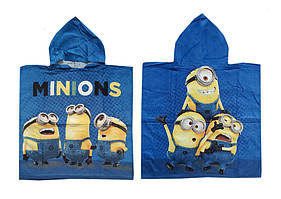 Пляжне пончо дитяче 60x120 Disney Minions для хлопчика бавовняне Туреччина