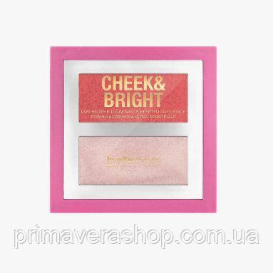 Bellaoggi CHEK&BRIGHT Палітра для обличчя румяна та хайлайтер 01