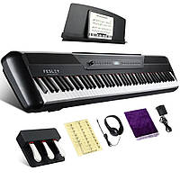 Цифрове піаніно Fesley FEP880 (3-педалі, пюпітр, навушники, накидка, блок живлення)