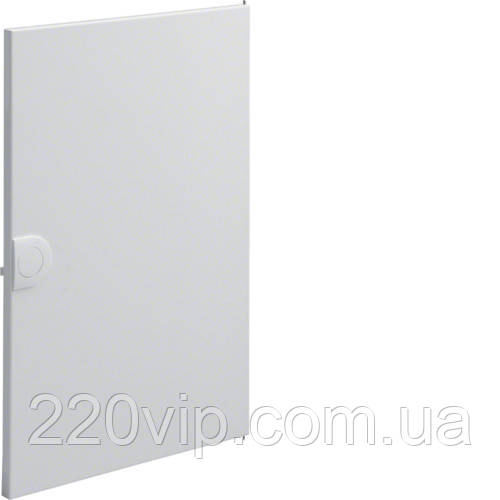 Двері для 2-рядного щита HAGER VOLTA білі, метал, VZ122N, бокс Хагер, шафа, фото 1
