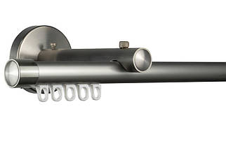 Zegar Карниз для штор однорядний Техно 20 Сталь імпресійний, Заглушка