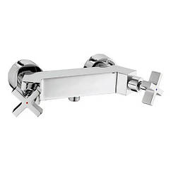 Змішувач для душу двовентильний HAIBA Bergus хром латунь з душовим набором HB0020