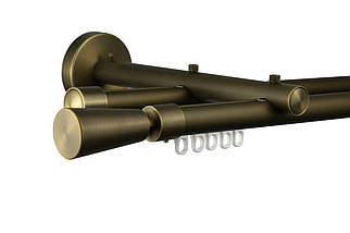 Zegar Карниз для штор подвійний Техно 20 Антик імпресійний, Трапеція