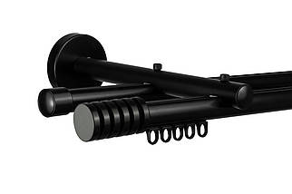 Zegar Карниз для штор подвійний Техно 20 Чорний імпресійний, Радіо