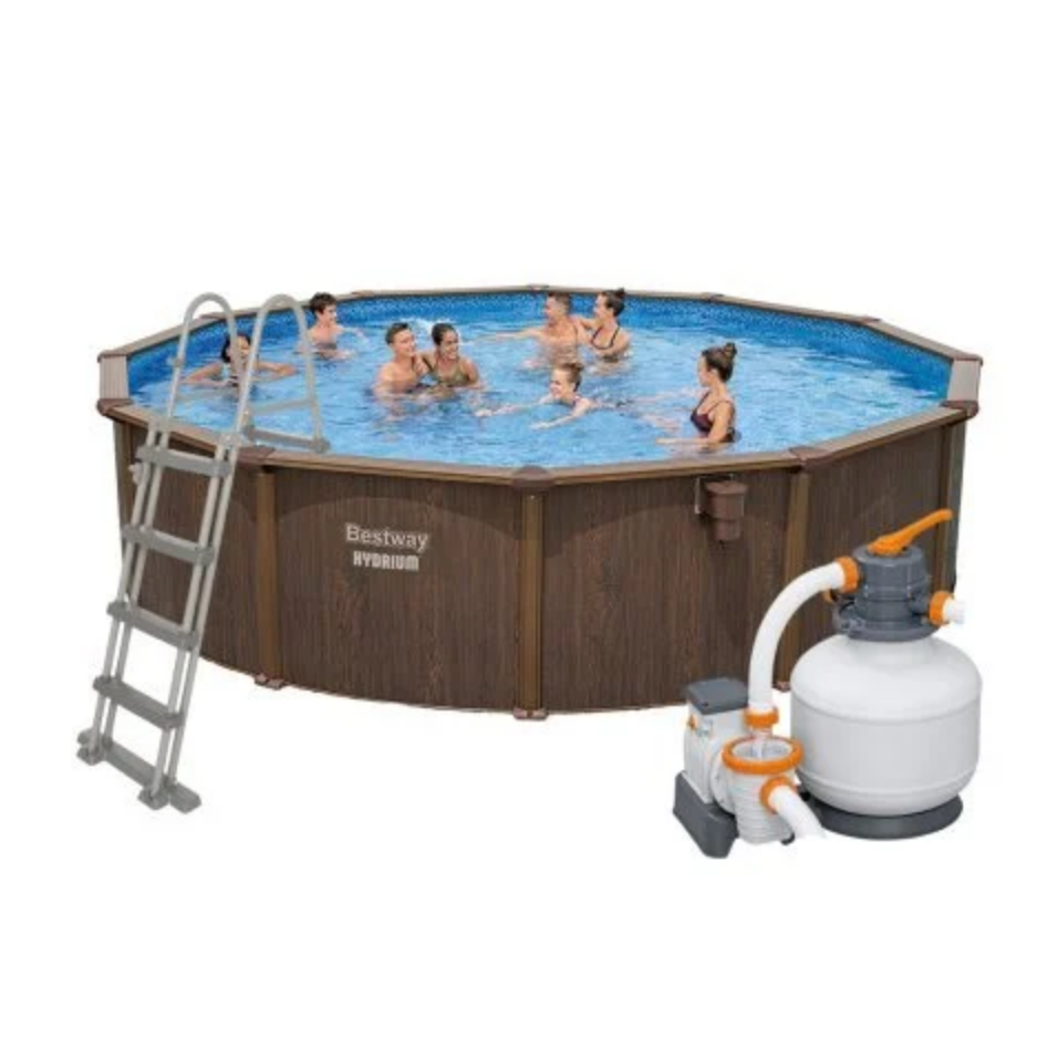 Збірний басейн Bestway 561CS Hydrium 549 х 130 см, пісочний насос 5678 л/г, скімер, сходи, підстилка, тент