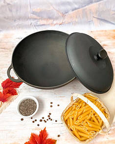 Казан чавунний узбецький 8 л. WOK із кришкою "Syton", фото 1