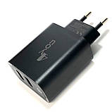 Зарядний пристрій 4you A44 (QC 3.0 18 W, 2 USB) з кабелем Micro 3A black, фото 3