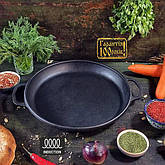 Казан чавунний узбецький об`ємом 15 л WOK із кришкою-сковородою "Наша Майстерня", фото 5