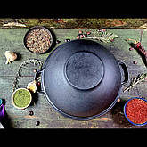 Казан чавунний узбецький об`ємом 18 л WOK із кришкою-сковородою "Наша Майстерня", фото 5