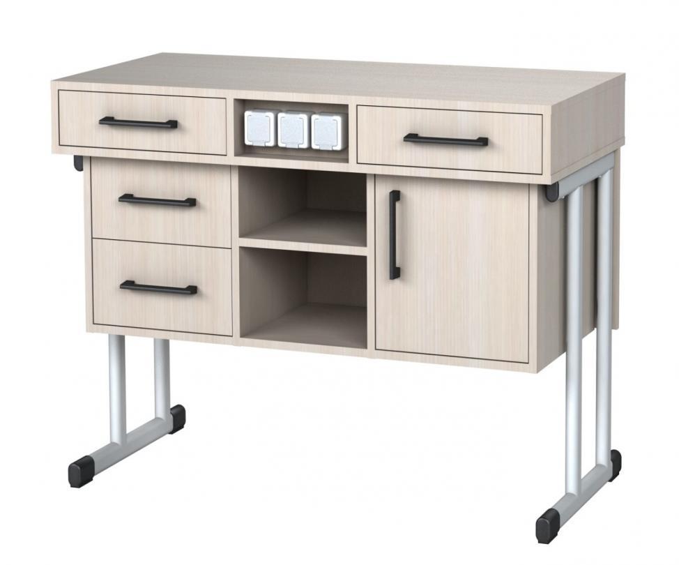 Стіл демонстраційний з розетками для кабінету хімії або фізики, фото 1