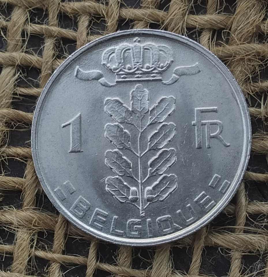1 франк 1980 року. Бельгiя