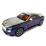 Машинка металева дитяча Rolls-Royce Spectre Ролс Ройс срібно-фіолетовий Автоексперт 1:24 світло інерція відкр двері баг капот, фото 2