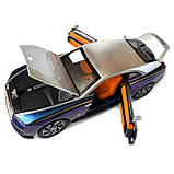 Машинка металева дитяча Rolls-Royce Spectre Ролс Ройс срібно-фіолетовий Автоексперт 1:24 світло інерція відкр двері баг капот, фото 5