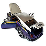 Машинка металева дитяча Rolls-Royce Spectre Ролс Ройс срібно-фіолетовий Автоексперт 1:24 світло інерція відкр двері баг капот, фото 7