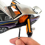 Машинка металева дитяча Rolls-Royce Spectre Ролс Ройс срібно-фіолетовий Автоексперт 1:24 світло інерція відкр двері баг капот, фото 9