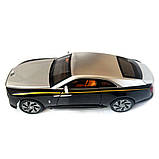 Машинка металева дитяча Rolls-Royce Spectre Ролс Ройс срібно-чорний Автоексперт 1:24 світло інерція відкр двері баг капот, фото 2