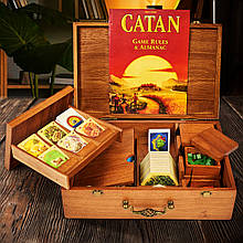 Органайзер з натурального дерева дуба для настільної гри Колонізатори (Settlers of Catan)