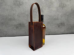 Шкіряний кейс для пляшки вина