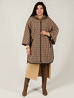 Трендове жіноче демісезонне  пончо свободного фасона-кейп кашемір ''Марта''