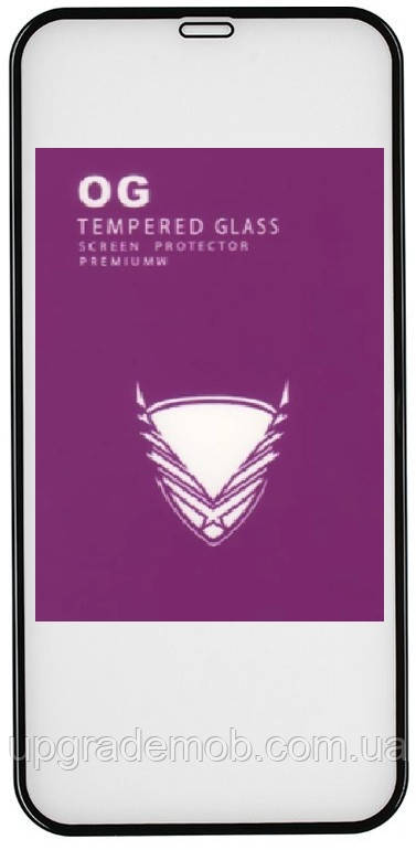 Захисне скло iPhone 12/12 Pro з чорною рамкою 9H Golden Armor OG Full Glue Full Cover без паковання без серветок, фото 1