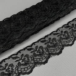 (9 метрів) Мереживо "Яблуко" органза (ширина 4,5 см) Чорний