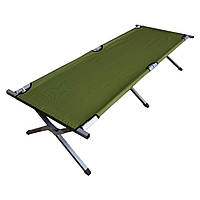 Армейська похідна розкладачка LEOBRO до 120 кг Зелена (LB-MC-A1-AGR) Армейська похідна розкладачка LEOBRO до 120 кг Зелена