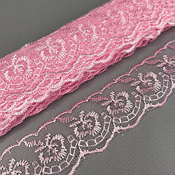 (9 метрів) Мереживо "Яблуко" органза (ширина 4 см) рожевий