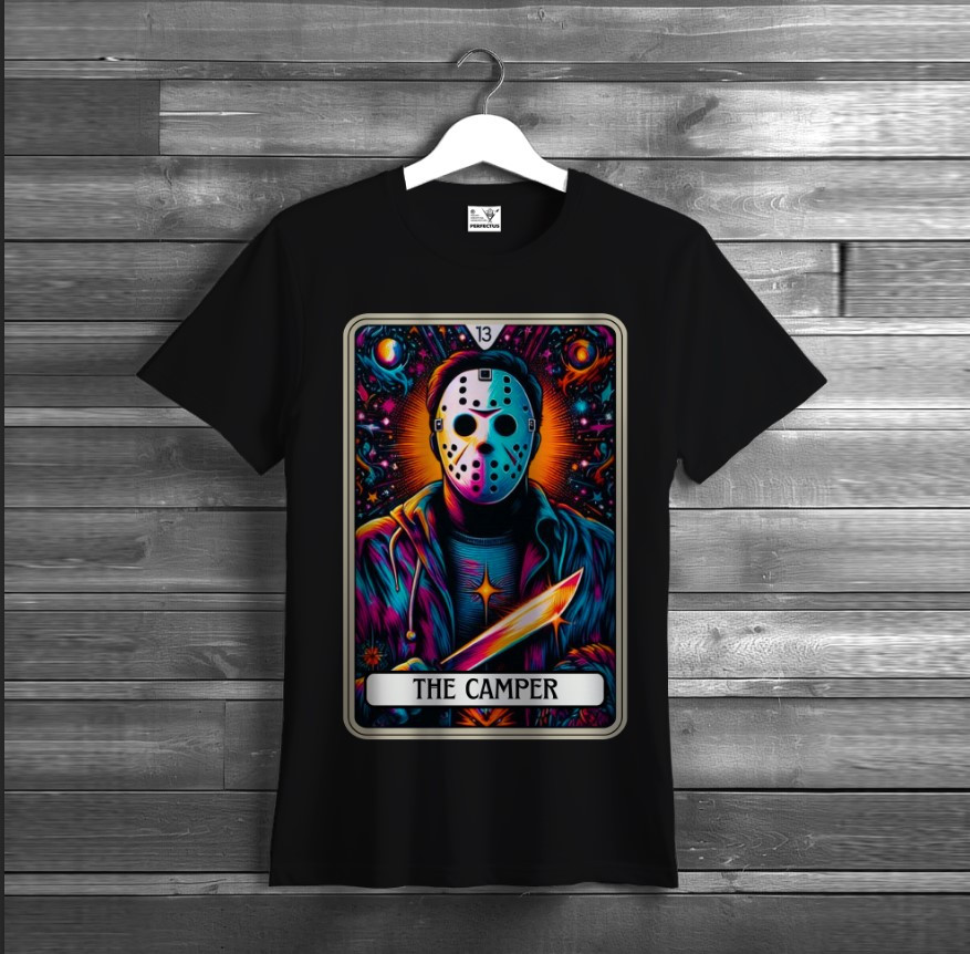 Футболка з принтом "Джейсон Вурхіз П'ятниця 13 е хорор жахи Jason Voorhees Хеловін 11" ВСІ Розміри, фото 1