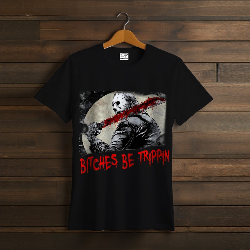 Футболка з принтом "Джейсон Вурхіз П'ятниця 13 е хорор жахи Jason Voorhees Хеловін 321" ВСІ Розміри, фото 1