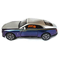 Машинка металева дитяча Rolls-Royce Spectre Ролс Ройс срібно-фіолетовий Автоексперт 1:24 світло інерція відкр двері баг капот, фото 3