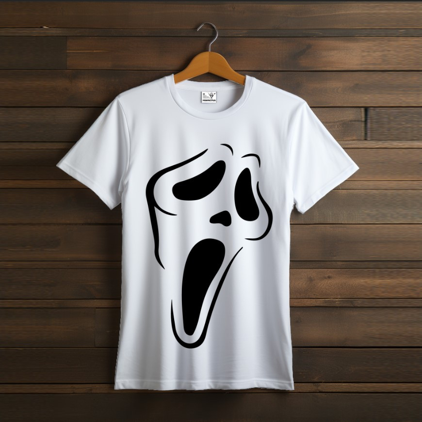 Футболка з принтом "Крик Scream хорор жахи Гелловін маска" ВСІ Розміри, фото 1