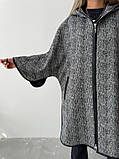 Трендове жіноче демісезонне  пончо свободного фасона-кейп кашемір ''Марта'', фото 5