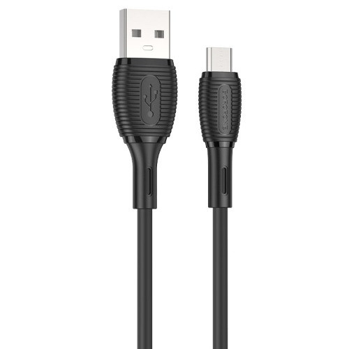 Кабель Borofone BX86 USB - MicroUSB 2.4A/1m (Чорний)