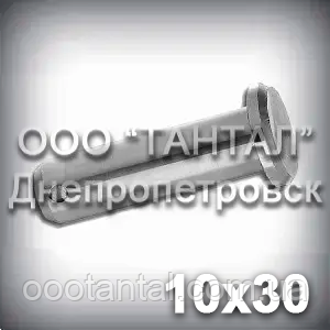 Палець — вісь 10х30 DIN 1444 В (ГОСТ 9650-80 тип 6) ISO 2341 сталевий оцинкований