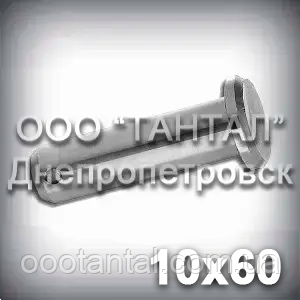 Палець — вісь 10х60 DIN 1444 В (ГОСТ 9650-80 тип 6) ISO 2341 сталевий оцинкований
