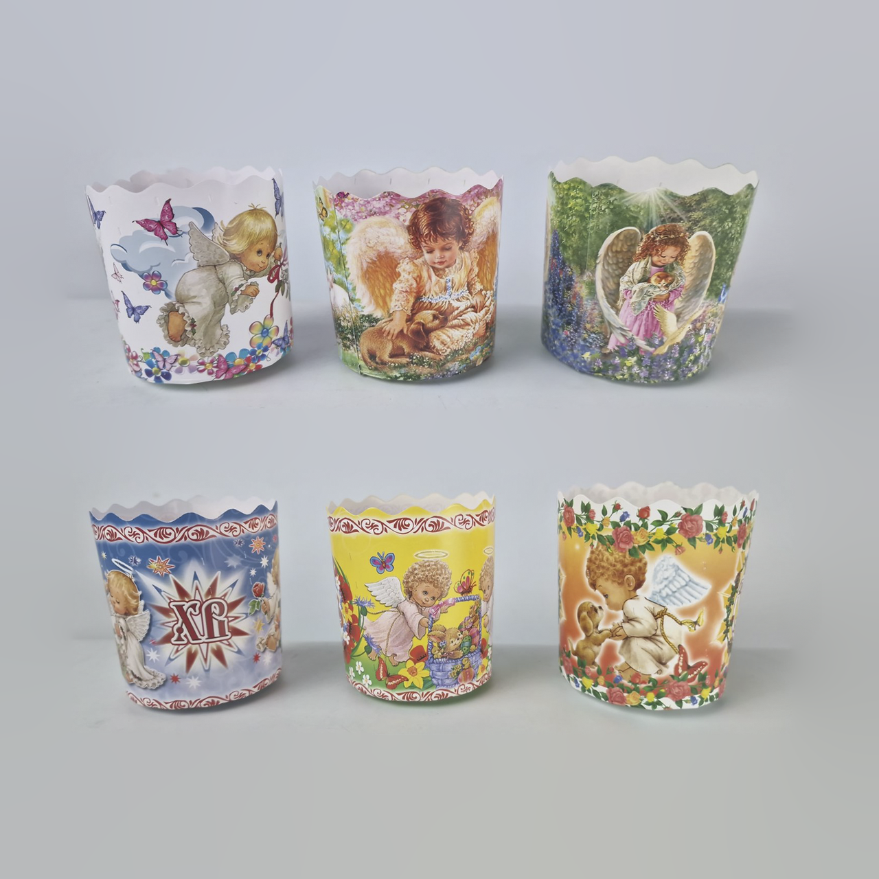 Бумажные формы для выпекания пасхальных паски (85*70) Ассорти(150гр) (50 шт), фото 1