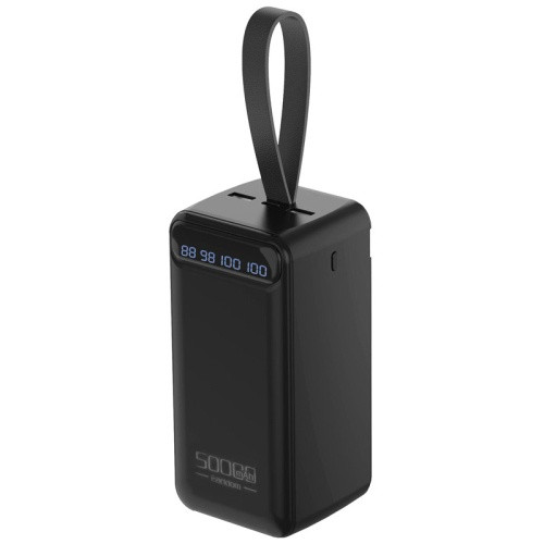 Додаткова батарея Power Bank Earldom ET-PB58 50000 mAh vs LED Lamp (Чорний)