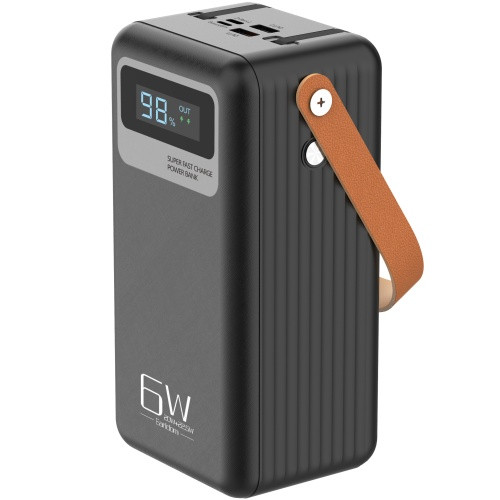 Додаткова батарея Power Bank Earldom ET-PD16 60000 mAh vs LED Lamp PD20W+QC3.0 22.5W (Чорний)