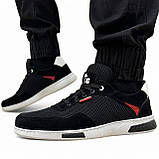 41,  р. Кросівки чоловічі сітка на літо чорні (Сгк-106ч), фото 3