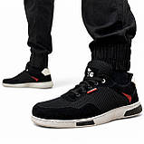 41,  р. Кросівки чоловічі сітка на літо чорні (Сгк-106ч), фото 4